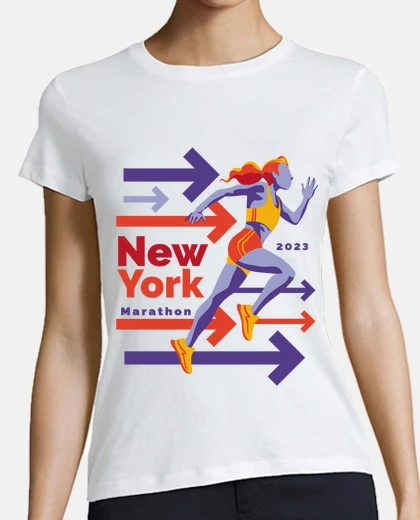 T-shirt 2023 maratona di new york donna