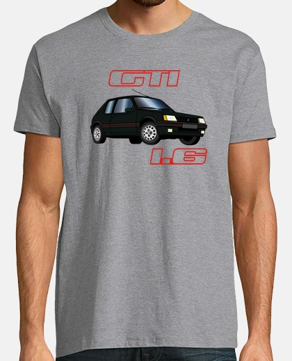 Tee-shirt 205 GTI 1,6 87-88-89-90 Noir Vernis