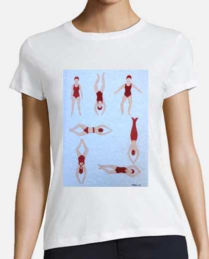 T-shirt 22 donna, manica corta, bianco, cotone bio