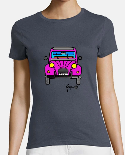 T-shirt 2cv rosa