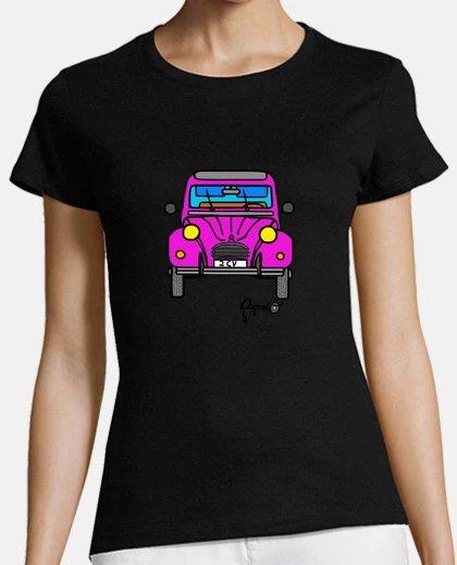 T-shirt 2cv rosa