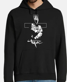 Sudadera Tupac capucha print - Hombre