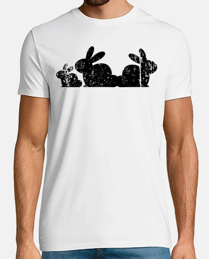 Tee-shirt 3 Lapins distressed Grunge Rock