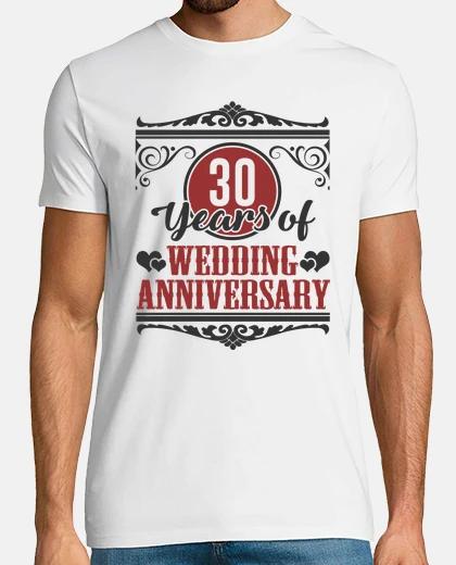 T-shirt 30 anni di anniversario di matrimonio
