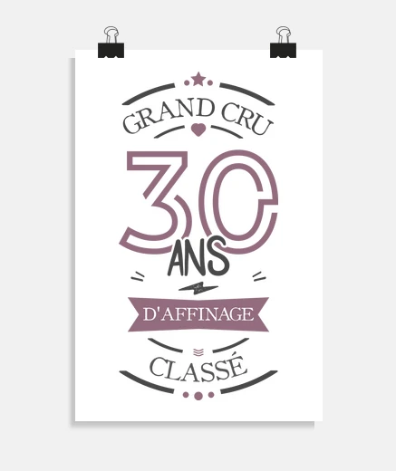 Poster 30 anni di stagionatura Grand Cru Class