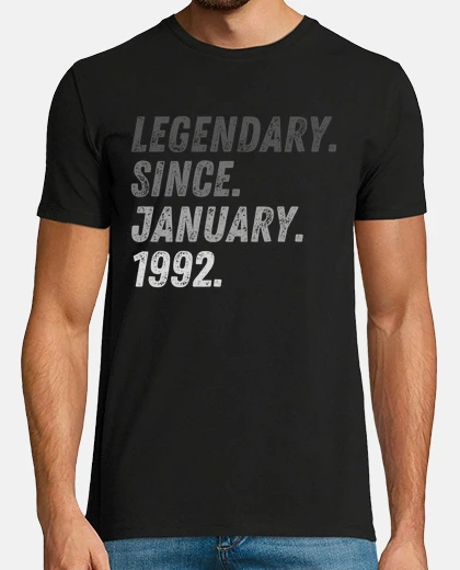 T-shirt 30° compleanno 30 anni nati nel 1992