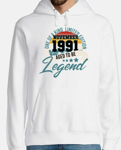 Sudadera 30 cumpleaños de noviembre de 1991