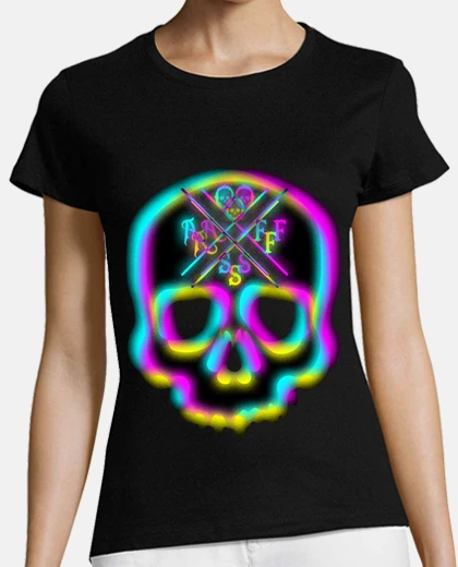 Playera 3D Skull Neon