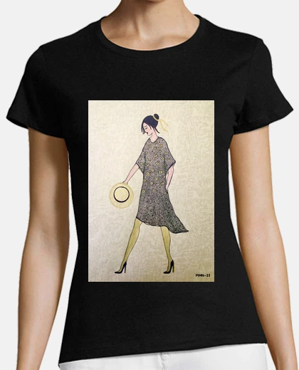 Tee-shirt 4 femme, manches courtes, noir, coton bio