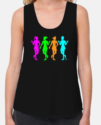 T-shirt 4 ragazze che ballano - fluor
