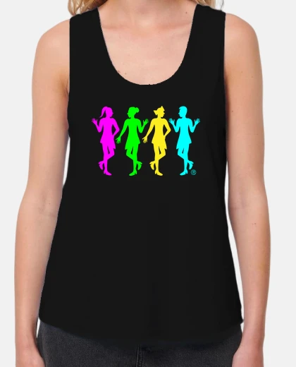 T-shirt 4 ragazze che ballano - fluoro-2
