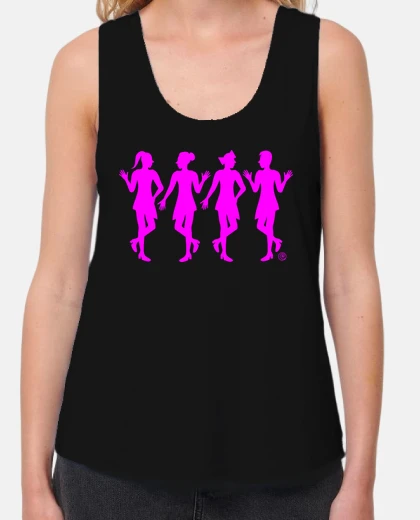 T-shirt 4 ragazze che ballano - rosa