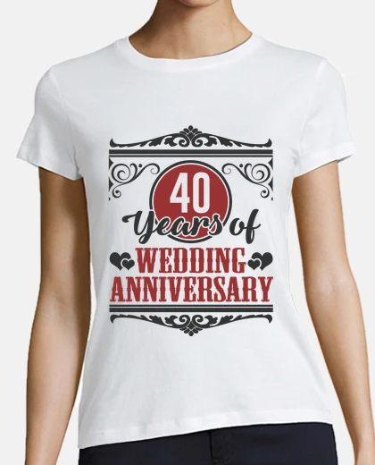T-shirt 40 anni di anniversario di matrimonio