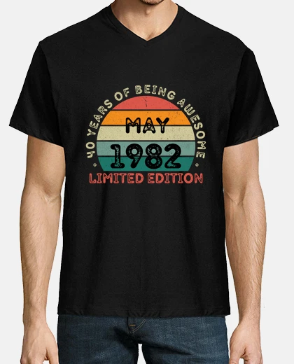 Tee-shirt 40 ans né en mai 1982 40e anniversaire