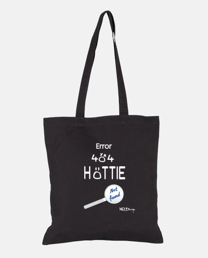 Sac 404 not trouvé sac en tissu noir mélangé blanc anglais