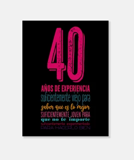 40 AÑOS DE EXPERIENCIA HOMBRE