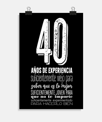 40 es como 18 - pero con 22 años de experiencia: Libro de Visitas para el 40