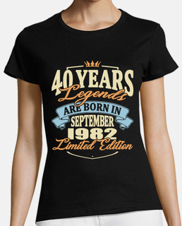 40 years legend born in september 1982