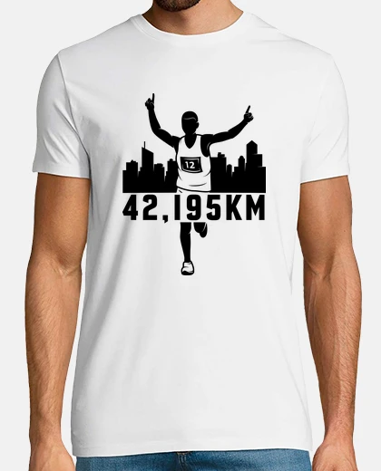 Tee-shirt 42,195 marathon coureur footing
