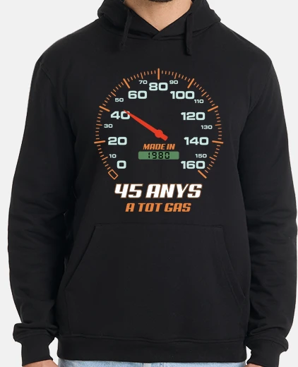 Hoodie 45th birthday made in 1980 45 years a tot gas catalan