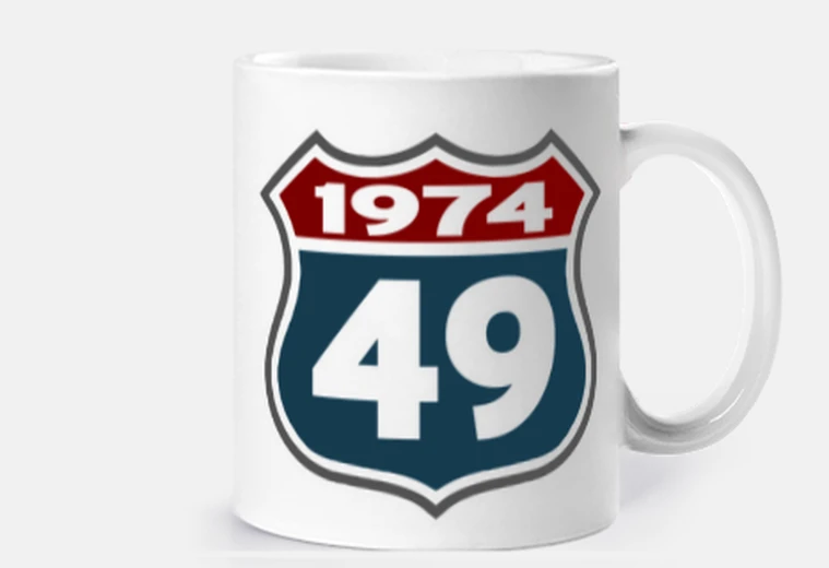 Taza 49 cumpleaños - aniversario 1974