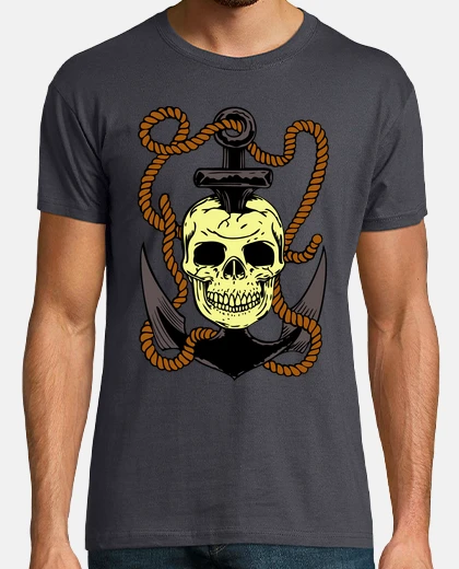Playera 492 Anchor Skull Tattoo