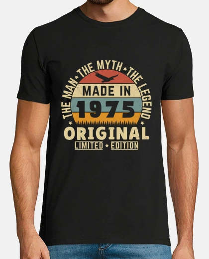Camiseta 50 años 1975 vintage aniversario retro