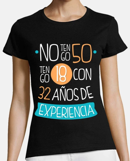 Camiseta 50 años (Hombre, Mujer) Fondo Oscuro