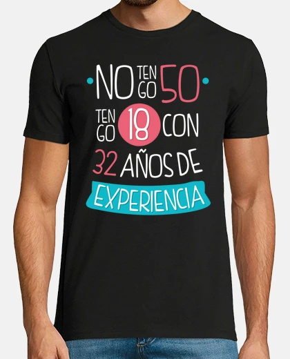 Camiseta 50 años (Mujer) Fondo Oscuro