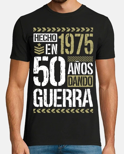 T-shirt 50° compleanno realizzato nel 1975 50 anni di regalo di guerra