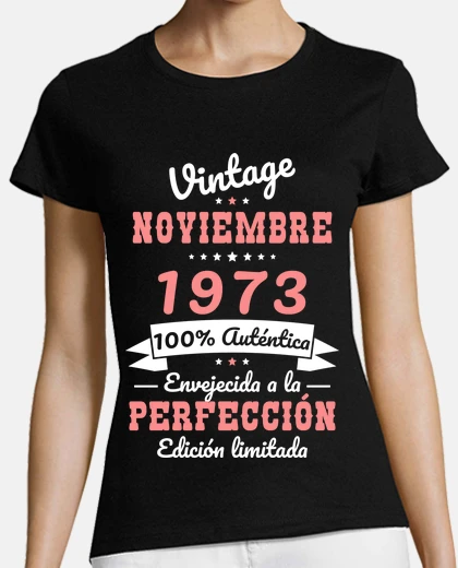 Playera 50 Cumpleaños Vintage Noviembre 1973