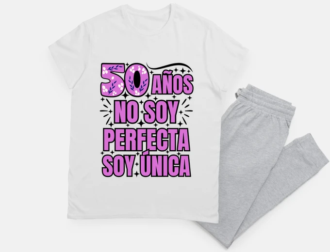 Pajama 50 years i am not perfect i am unique