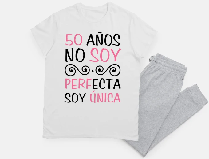 Pajama 50 years i am not perfect i am unique