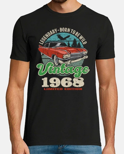 T-shirt 55 anni - auto d39epoca vintage - 1968