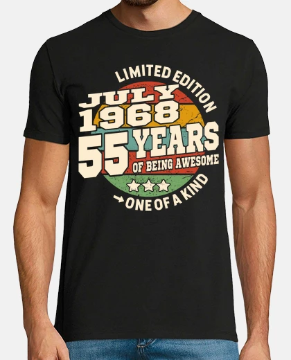 Tee-shirt 55 ans - né en juillet 1968