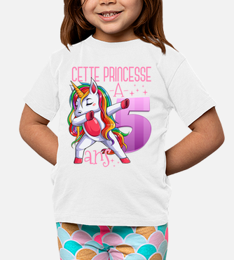 Tee-shirt enfant 5 ans cadeau anniversaire