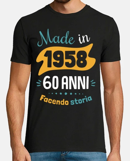 T-shirt 60 anni f ace ndo storia
