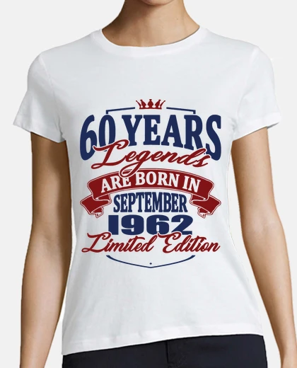 Playera 60 años - leyenda de septiembre de 1962