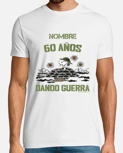Camiseta 60 años dando guerra verde Peanuts
