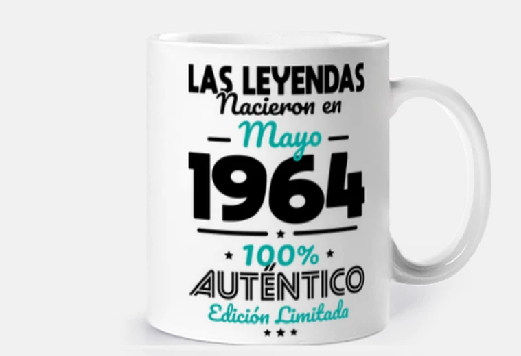 Taza 60 Anos Leyendas Nacieron Mayo 1964