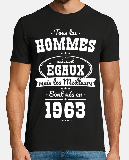Tee-shirt 60 ans - Hommes égaux Meilleurs 1963
