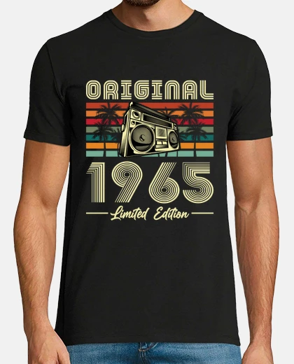 Tee-shirt 60 Ans 1965 Vintage Anniversaire Rétro