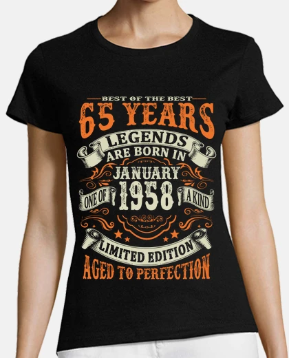 T-shirt 65 anni - gennaio 1958