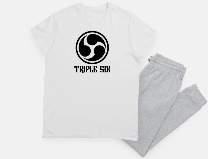 Pajama 666 triple six and font (black)