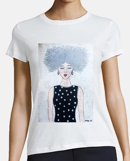 Tee-shirt 7 femme, manches courtes, blanc, coton bio