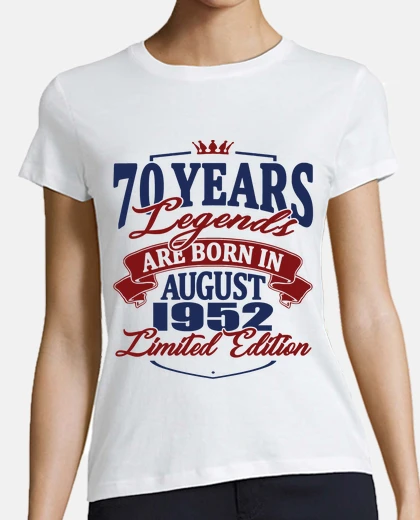 T-shirt 70 anni - leggenda dell39agosto 1952