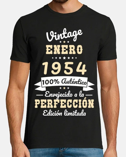 Camiseta 70 Cumpleanos Vintage Enero 1954