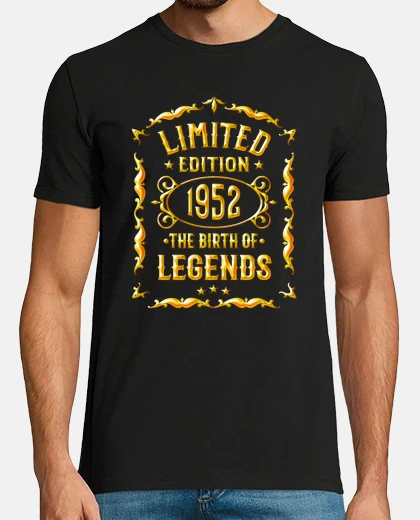 Tee-shirt 70e anniversaire millésime 1952 naissance des légendes 1952