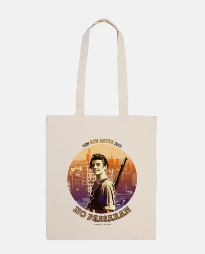 Bolsa 80 anys BCN ANTIFA v2020 - Bolsa, color natural