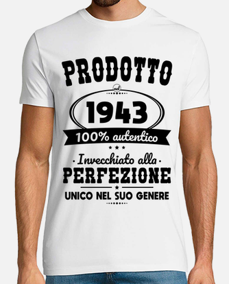 T-shirt 80 anni - prodotto nel 1943 - regalo